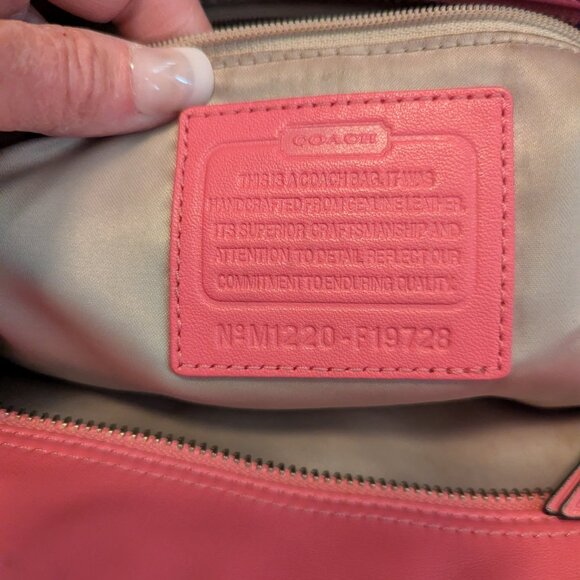 Coach Carry All Dusty Rose Handbag F19728 - Picture 12 of 14